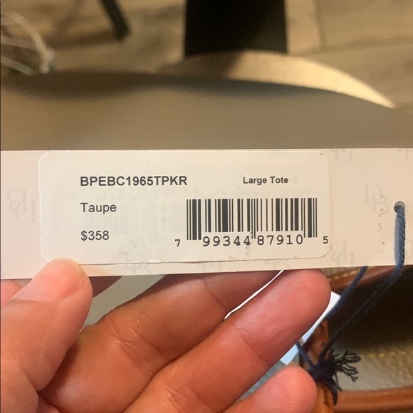 Dooney & Bourke taupe and Tan Tote Bag - Picture 6 of 6